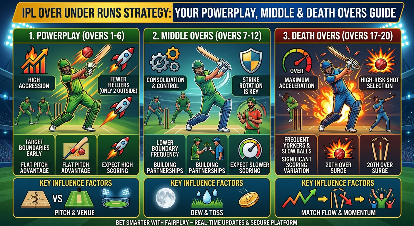 IPL Over Under Runs Strategy: Powerplay, Middle Overs & Death Overs Breakdown